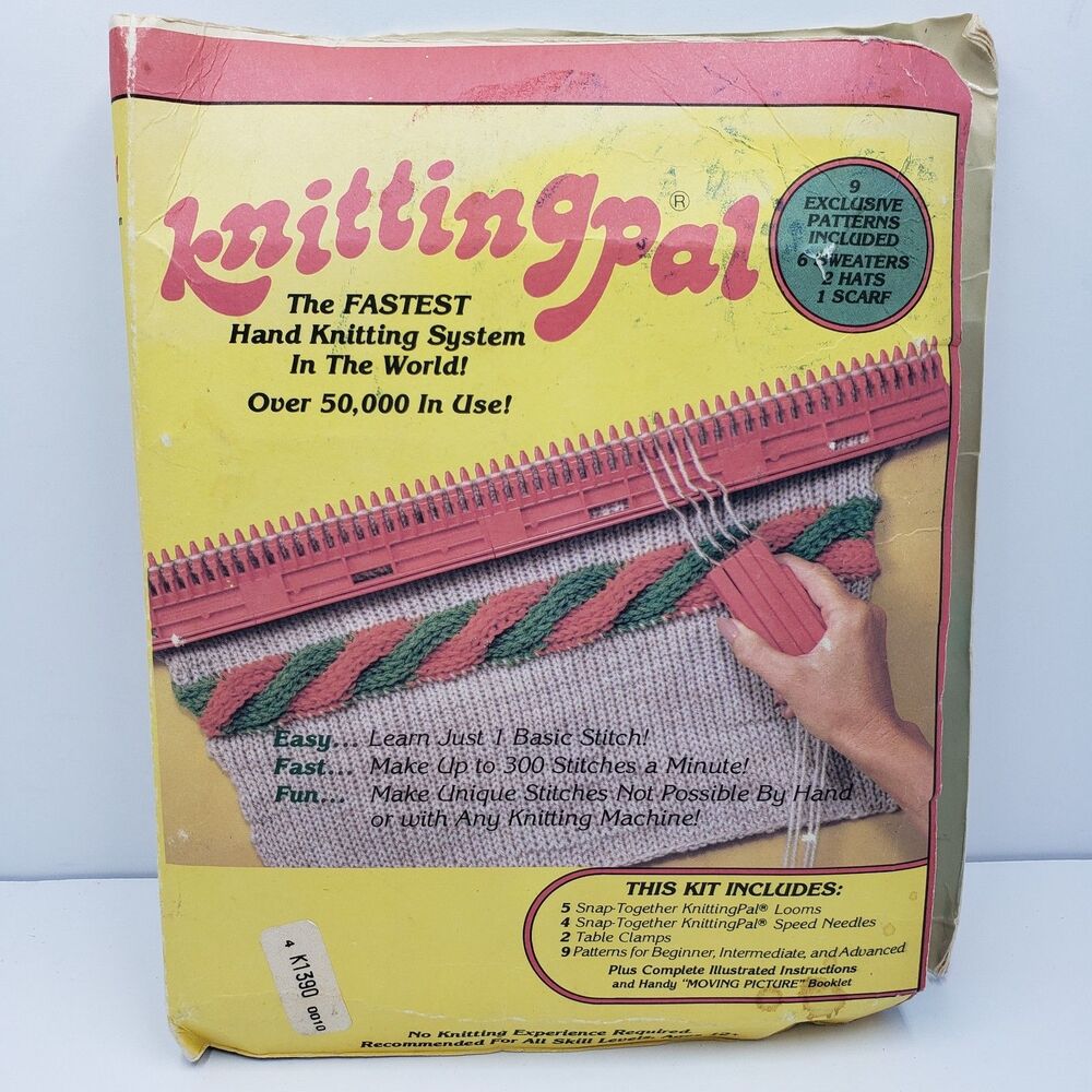 Knitting Pal Fastest Hand Knitting System Kit 1988 KnittingPal Vintage